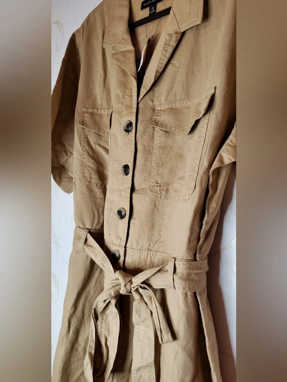 Banana Republic Tan Wide Leg Jumpsuit NWT New Size 18